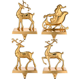 Silver plated Trending <b>Stocking</b> <b>Holder</b> Hook For Home Fireplace Top Decorative Use Christmas Hanging Ornament <b>Stocking</b> <b>Holder</b> - Product Image 2