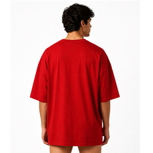 T-shirt Homme Oversize à Épaules Tombantes Col Rond Coupe Ample Décontractée pour le Jogging et le Streetwear – Vente en Gros - Product Image 2