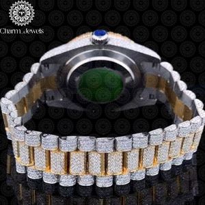 Luxury Women's Stainless Steel <b>Watch</b> With <b>Diamond</b> Accents Round Analog Quartz Dial Sapphire Crystal 38mm Folding Clasp - Product Image 3