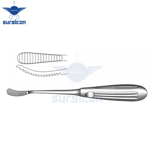 เครื่องมือผ่าตัดสำหรับแกะกระดูกแบบปลายเดี่ยว Aufricht Bone Rasp ความยาว 21 ซม. / 8-1/4 นิ้ว ความกว้าง 32 x 9 มม. สำหรับการตัดไปข้างหน้า - Product Image 4
