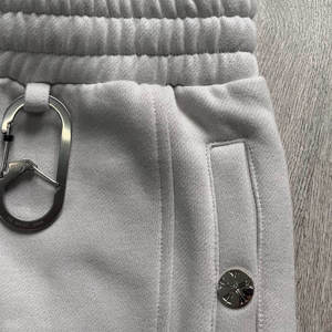 Men's <b>White</b> Polyamide Anti-Wrinkle Drawstring Sweatpants Elastic Waist Side Pockets Casual Autumn Midweight Knitted <b>Joggers</b> - Product Image 5