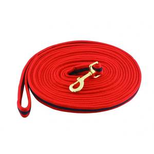 Correa trenzada plana de algodón con malla acolchada suave para entrenamiento de caballos, cuerda de paseo y guía. - Product Image 6