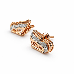 Collier pendentif papillon de luxe Revalia en or rose 18 carats avec accents blancs brillants, bijoux sophistiqués pour femmes, cadeau - Product Image 6