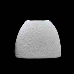 Decoración escultural minimalista para interiores artísticos contemporáneos. Cerámica abstracta moderna con hierba de pampa seca fluida. - Product Image 2