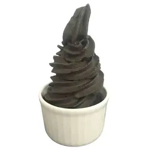 Black coconut soft serve ice cream powder