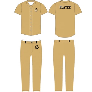 Venta al por mayor OEM y ODM de moda de los hombres abotonado uniforme de béisbol personalizado sublimación de manga corta Jersey ropa deportiva para adultos - Product Image 1