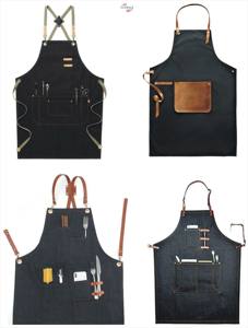 Delantales de Trabajo de Lona/Ripstop de Algodón/Cuero PU Brillante, Ignífugos e Impermeables, de Secado Rápido, Más Vendidos - Product Image 4