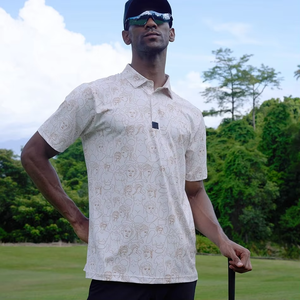 Chemises de golf pour hommes de haute qualité, originales, sportives, coupe ajustée, personnalisables, multicolores, avec logo numérique imprimé par transfert thermique, anti-plis - Product Image 1