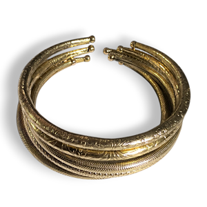 Colliers africains bohèmes en laiton faits à la main, bijoux tribaux massifs, collier ras-du-cou ethnique, exportations artistiques Winsome - Product Image 2