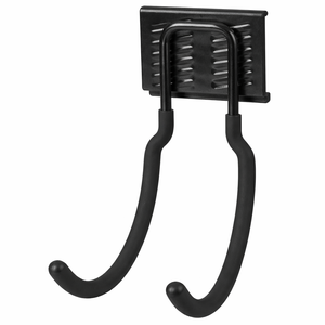 Grand crochet double en J pour l'organisation de la maison, le rangement du garage et de l'atelier, support mural en acier robuste couleur noire GAPGAR005 - Product Image 5
