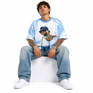 T-shirts décontractés de style urbain, écologiques, vintage, streetwear, imprimés DTF, surdimensionnés, pour la gym, en tissu épais - Product Image 5