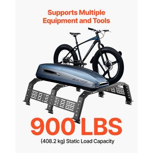 Portapacchi Regolabile per Cassone Camion Fuoristrada, Larghezza 54.3-68.3 Pollici, Accessori per il Controllo del Carico con Capacità di Carico Statico di 900 Libbre - Product Image 4