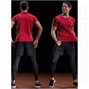 Camiseta Deportiva de Manga Corta, Ajustada, con Logotipo Personalizado, Impresión Digital, Poliéster/Algodón, Transpirable y de Secado Rápido - Product Image 5