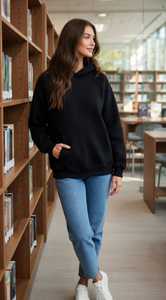 ONETEN APPARELS Conjunto de Sudadera Corta Azul Marino y Pantalones Jogger de Pierna Ancha para Mujer, Manga Larga, Estampado, Estilo Urbano, Chándal Holgado para Otoño - Product Image 6