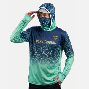 Custom Fishing Wear Hooded Uv Fishing Shirts Long Sleeve Moisture Wicking <b>Camo</b> Hoodies Lightweight Sun Protection Fishing Hoodie - Product Image 2