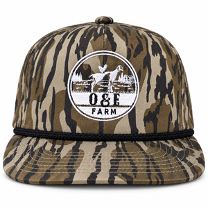 Gorra Trucker de Caza de 5 Paneles con Camuflaje de Pato Personalizada, Snapback con Logotipo de Parche Tejido, Fabricante de Vietnam, OEM ODM, Venta al por Mayor, Fábrica de Camuflaje - Product Image 5
