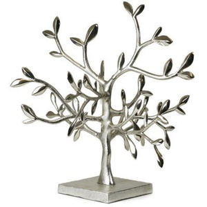 Handcrafted Silver Polished <b>Tree</b> of Life Sculpture for Modern Home Decoration Art Deco Metal Handicraft <b>Tabletop</b> for Living Room - Product Image 5