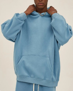 Sweat-shirt à capuche surdimensionné avec logo personnalisé pour homme, 100% coton molletonné, style décontracté, streetwear d'automne, imprimé, avec poche avant - Product Image 3