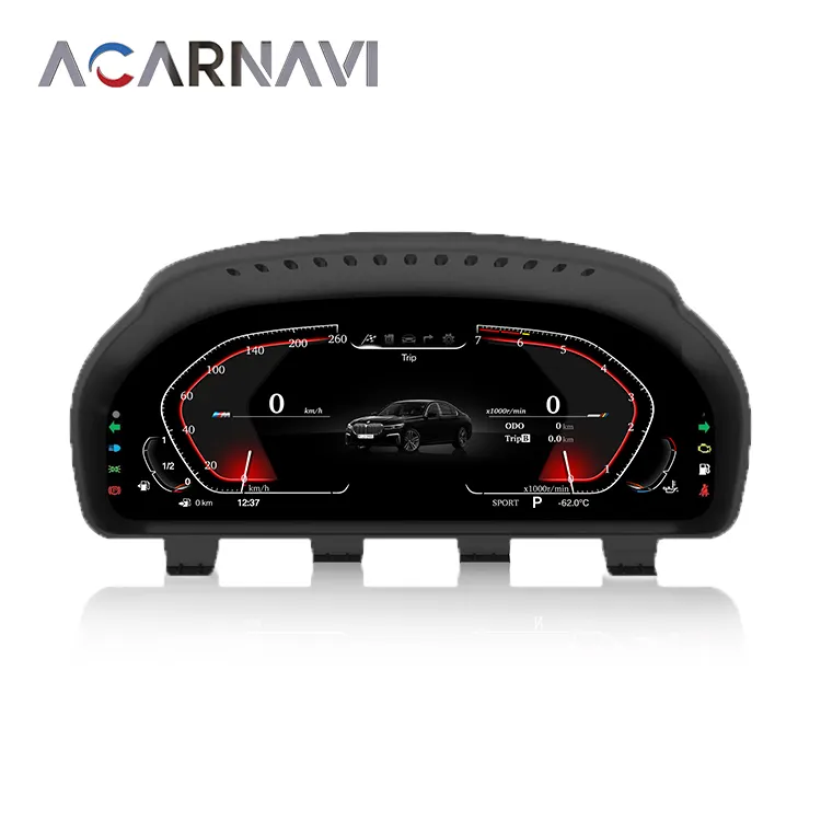 ACAR 12.3 인치 자동차 LCD 대시 보드 속도계 디지털 악기 클러스터 Bmw 5 시리즈 F10 6wb 악기 클러스터 Hud 전체 Led