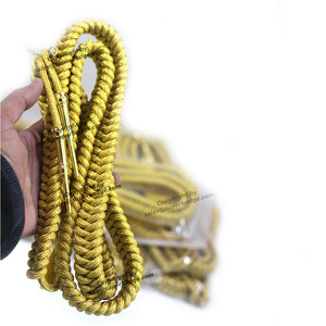 Custom Aiguillette with Gold Wire Cord Brass Gold Plated Tips Custom Size & <b>Packing</b> for Ceremonial Uniforms Clothing Accessories - Product Image 5