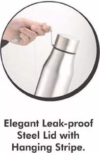 Botella de Agua de Acero Inoxidable con Correa para la Muñeca, Elegante y Hermética, para Oficina y Universidad - Product Image 5