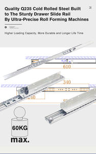 Glissière à roulement à billes en acier laminé à froid matériel de meubles <span class=keywords><strong>Table</strong></span> extensible synchronisée diapositives mécanisme de <span class=keywords><strong>Table</strong></span> à manger de cuisine - Product Image 4