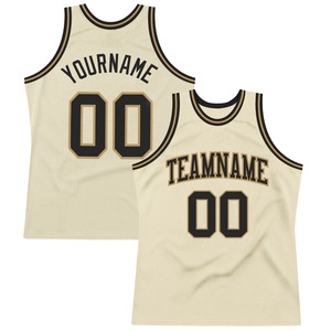 Venta al por Mayor Directa de OMMIZ INDUSTRY, Jersey de Baloncesto Retro Auténtico Negro-Oro Antiguo de Primera Calidad Personalizado - Product Image 1
