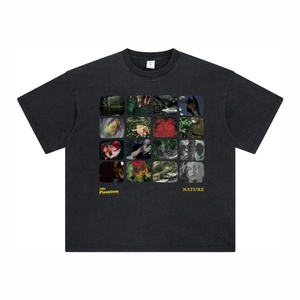 เสื้อยืดผู้ชายสไตล์อเมริกันวินเทจ ขายส่ง ลายกราฟิก พิมพ์ลายสตรีทสไตล์ ทรงปกติ 250GSM ผ้าฝ้าย 100% คุณภาพสูง - Product Image 1