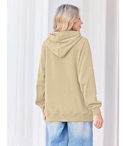 Nueva llegada de sudaderas con capucha para mujer, 100% algodón, tejidas, de invierno, manga larga, lisas, cómodas y casuales, de Bangladesh. - Product Image 6