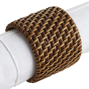 Wicker Napkin <b>Ring</b> Rustic Braided Rattan Handmade Table Decor Farmhouse Dining Wedding Event Home Decor Set Wholesale Supplier - Product Image 6