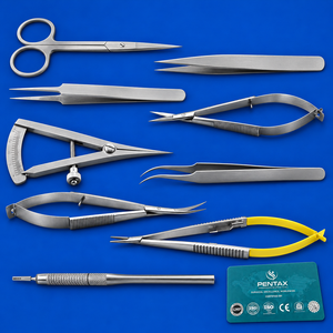 Juego de Instrumentos para Blefaroplastia en Acero Inoxidable, Kit Quirúrgico para Cirugía de Párpados, Instrumentos Oftálmicos de Precisión, Manual - Product Image 3