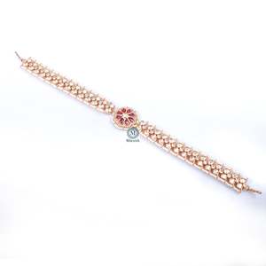 Fashion Body Jewelry-Ridhima Ruby Polki Designer Sheeshpatti - Product Image 4