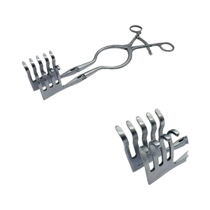 Instrumen Bedah Retraktor Cakar Ganda 4x5 Baja Tahan Karat OEM Kualitas Terbaik Buatan Shu&Co - Product Image 1