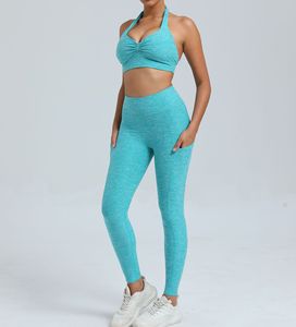 Women's Athletic 2-Piece Workout <b>Gym</b> Yoga Suit Solid Pattern Elastic Waist Tight-Fitting Sports <b>Set</b> Front Quick Dry Adults Swim - Product Image 5