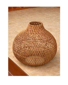 Lampe suspendue en rotin naturel de style bohème, faite à la main, en osier tressé, pour décoration intérieure rustique - Product Image 1