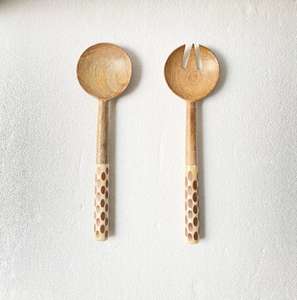 Superbe design en bois et résine, idéal pour servir des salades à la maison, en cuisine, lors de fêtes et d'événements, au prix de gros d'usine. - Product Image 1