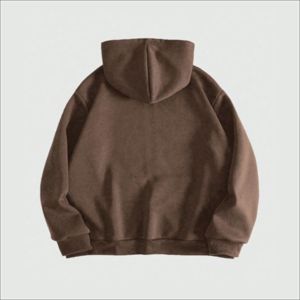 Sweat-shirt à capuche zippé de qualité supérieure, en coton, style streetwear, brodé, coupe oversize, vente en gros usine - Product Image 2