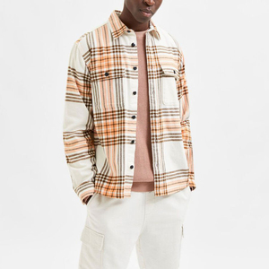 Mens High Quality Casual <b>Checked</b> Hooded Flannel Shirt <b>Jacket</b> Standard <b>Fleece</b> Lined Long Sleeve Winter Windproof Eco-Friendly - Product Image 1