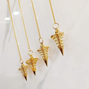 Péndulo Espiral Dorado, Herramienta de Reiki, Feng Shui y Vastu, Equilibrio de Chakras, Adivinación y Toma de Decisiones, Péndulo de Radiestesia - Product Image 4