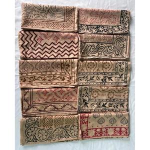 Pañuelo bandana floral de algodón hecho a mano en India con estampado a mano, pañuelo cuadrado para la cabeza para mujer - Product Image 4