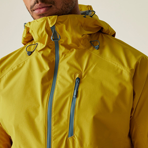 KICKKOC ENTERPRISES Unisex Yellow <b>Waterproof</b> Hooded Hard Shell <b>Jacket</b> with Single Button for All Seasons <b>Thin</b> Outdoor Hiking - Product Image 6