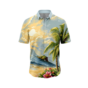 เสื้อเชิ้ตฮาวายผ้าซาตินแห้งเร็ว ระบายอากาศได้ดี สำหรับผู้ชาย แขนสั้น ปกติดกระดุม ลายดอกไม้ พิมพ์ลาย 3 มิติ เสื้อเชิ้ตสำหรับวันหยุด - Product Image 2