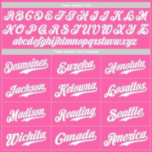 Camiseta de Softbol Personalizada Rosa y Blanca para Mujer, Transpirable, que Absorbe la Humedad, Ropa Deportiva Profesional para Equipos, Uniforme Deportivo al por Mayor - Product Image 4