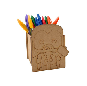 Porte-stylo en MDF, design poule, pour bureau, rangement de papeterie, étui de rangement, support de stylos de bureau, pour croquis et colorations - Product Image 3