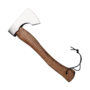 Cuchillo para Pizza de Grado Industrial Forjado a Mano con Cabeza de Hacha de 9 Pulgadas y Mango de Madera para Uso en Exteriores - Product Image 1