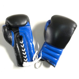Gants de boxe en cuir de vachette véritable, à lacets, personnalisables avec logo, pour entraînement professionnel, sparring et MMA. - Product Image 2