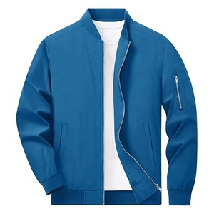 Chaqueta bomber de alta calidad con logotipo personalizado para hombre, chaqueta bomber de manga larga con cremallera para exteriores para hombre - Product Image 4