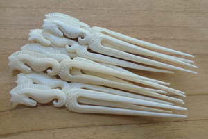 Épingle à cheveux traditionnelle en os |   Outil de coiffure fait main pour chignon - Product Image 6