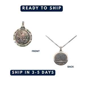 Colgante Unisex de Plata de Ley 925 con Diseño de Madreperla Negra Redonda y Temática de Sol, Dije Duradero, Estilo Casual/Deportivo - Product Image 4