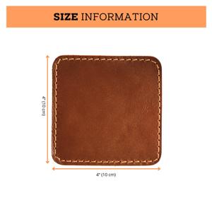 Real Leather Coaster Set for Home <b>Bar</b> Luxury Table Protection <b>Mats</b> Custom Printed Logo Leather Cup Pad Bulk GLC-0108 - Product Image 6